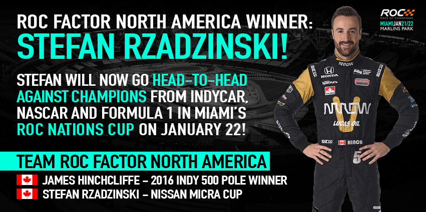 Le pilote de la Coupe Nissan Micra, Stefan Rzadzinski, rassemble sa communauté pour gagner sa place au sein de la compétition annuelle Race Of Champions