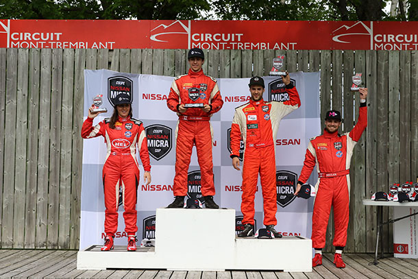 Bédard et Coupal lauréats des courses de Coupe Nissan Micra au Circuit Mont-Tremblant